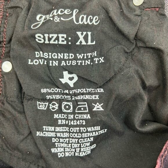 Grace & Lace Womens Jeggings Jeans Purple Stretch Pockets Pull On Mid Rise XL - Picture 9 of 9